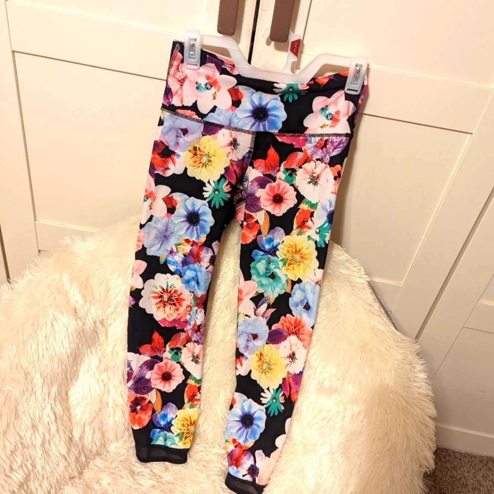 Old Navy, size small, black, floral leggings